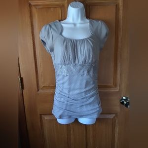 Maurices soft gray blouse size medium